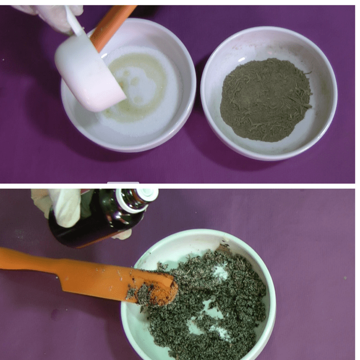 Misturar ingredientes na proporção correta para elaborar o shampoo sólido